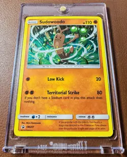 2019 Pokemon TCG Sudowoodo Black Star Promo - Cosmos Holo - SM207 - Sun & Moon - Image 2