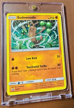2019 Pokemon TCG Sudowoodo Black Star Promo - Cosmos Holo - SM207 - Sun & Moon - Image 3