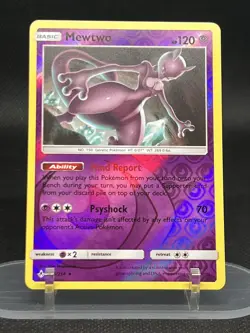 Mewtwo Rare Reverse Holofoil SM - Unbroken Bonds 75/214 LP/NM Shin Nagasawa - Image 1