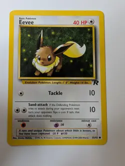 Eevee 55/82 Common Team Rocket Pokemon Unlimited Lightly Played - Image 1
