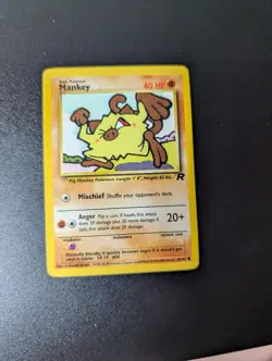 Mankey 61/82 Common Team Rocket Pokemon Unlimited Near Mint - Image 1