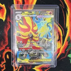 Nintendo Pokemon TCG Mega Pyroar EX 099/086 Holo EN 340 HP Full Art Secret Rare - Image 2