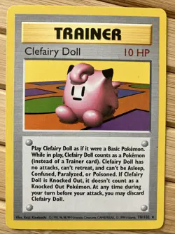 Pokemon TCG Clefairy Doll Trainer Base Set 70/102 - Image 1