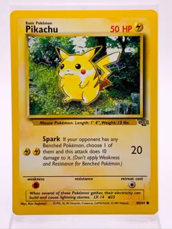 1999 Pokemon Base Set Pikachu 60/64 WOTC Non-Holo Unlimited LP - Image 1