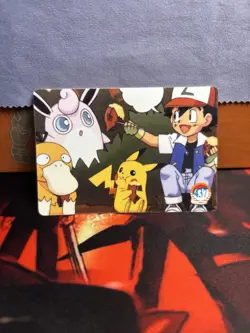 Pokemon Vintage Vending Holo Prism Sticker #437 Pikachu, Psyduck, Wigglytuff - Image 2