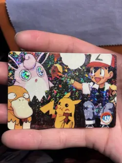 Pokemon Vintage Vending Holo Prism Sticker #437 Pikachu, Psyduck, Wigglytuff - Image 3