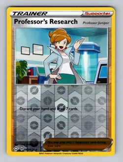 Professor's Research 060/072 Rare Shining Fates Pokemon Reverse Holo Near Mint - Image 1
