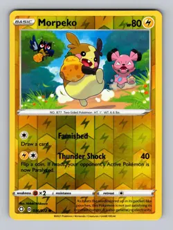 Morpeko 035/072 Common Shining Fates Pokemon Reverse Holo Near Mint - Image 1