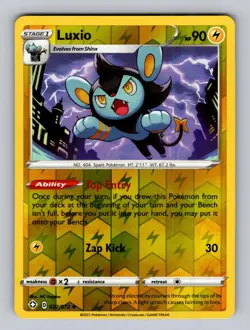 Luxio 032/072 Uncommon Shining Fates Pokemon Reverse Holo Near Mint - Image 1