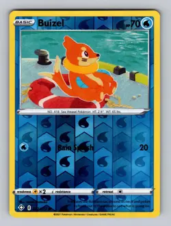 Buizel 022/072 Common Shining Fates Pokemon Reverse Holo Near Mint - Image 1