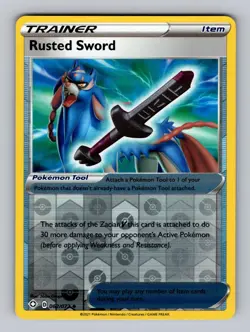 Rusted Sword 062/072 Uncommon Shining Fates Pokemon Reverse Holo Near Mint - Image 1