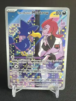 Pokemon TCG Pokemon Team Rocket's Murkrow Murkrow Holo 200 Destined Rivals - Image 1