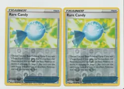 2X Pokemon TCG Rare Candy Crown Zenith 141/159 Reverse Holo Uncommon - Image 1