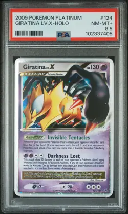 GIRATINA LV.X HOLO 124/127 PLATINUM POKEMON PSA 8.5 - Image 1