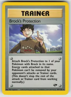 Brock's Protection 101/132 Rare Gym Challenge Pokemon Unlimited Near Mint - Image 1