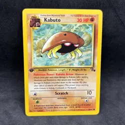 Pokemon TCG - Kabuto 50/62 1st Edition - WOTC Fossil Set - NM/LP - Image 1