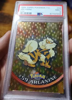 Arcanine #59 Topps Foil PSA 9 Topps T.V. Series 1999 Pokemon Card Graded MINT 9 - Image 3