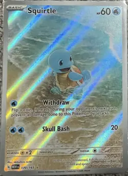 Squirtle 170/165 scarlet and violet 151 Pokemon card - Image 1