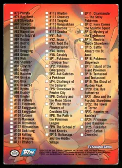 Pokemon Cards Checklist #148 Topps Trading Cards Series 2 MP *2 - Image 2