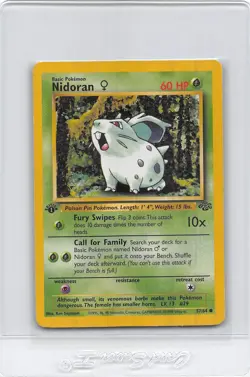 Nidoran 57/64 - 1st Edition - Jungle Set - VINTAGE WOTC POKEMON CARD - LP/P - Image 1