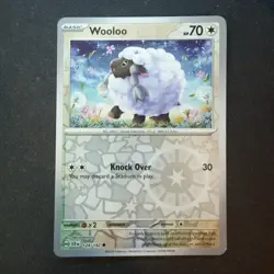 Wooloo 124/142 Common Stellar Crown Reverse Holo Near Mint Pokemon Card TCG - Image 1