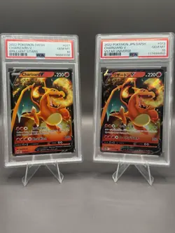 2022 Pokemon SWSH Brilliant Stars Full Art Charizard V JPN & ENG PSA 10 GEM MINT - Image 1