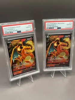 2022 Pokemon SWSH Brilliant Stars Full Art Charizard V JPN & ENG PSA 10 GEM MINT - Image 2