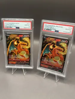 2022 Pokemon SWSH Brilliant Stars Full Art Charizard V JPN & ENG PSA 10 GEM MINT - Image 3