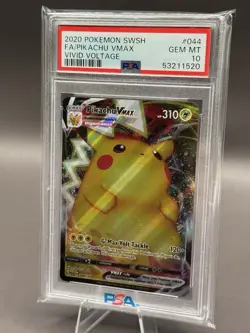 2020 Pokemon SWSH Vivid Voltage Pikachu VM Ultra Rare #044/185 PSA 10 - Image 3