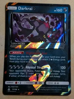 Darkrai Prism Star 77/156 Sm-Ultra Prism Holo Pokemon Trading Card Game TCG ✨ - Image 1