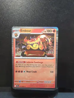 Emboar 013/086 Holo Rare SV: White Flare NM Pokemon - Image 1