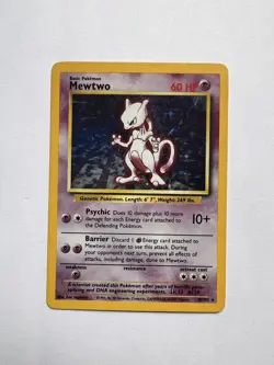 Pokemon Cards: Base Set Rare Holo: Mewtwo 10/102 LP - Image 1