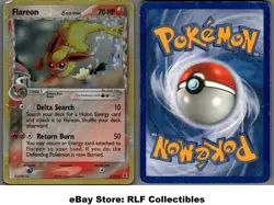 2005 Pokemon, EX Delta Species, #5/113 Flareon Delta Species, Holo Rare - Image 1