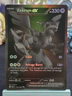 Pokemon Zekrom ex 172/086 Sv: Black Bolt Holo | English | Mint - Image 1