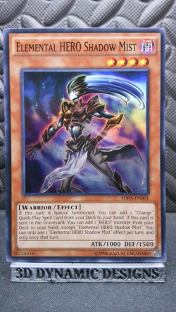 | Yugioh Elemental HERO Shadow Mist SDHS-EN001 Super Rare NM 🔥 | - Image 1