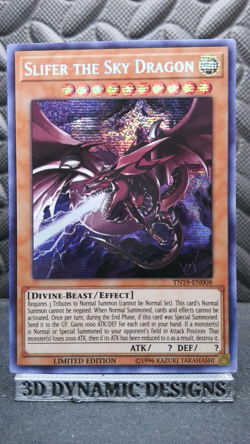 | Yugioh Slifer the Sky Dragon TN19-EN008 Secret Rare 2019 Gold Tin NM 🔥 | - Image 1