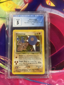 Hitmontop 3/75 Neo Discovery CGC Graded 5 Pokemon Trading Card Game - Image 1