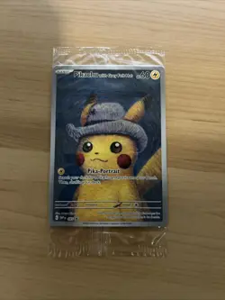 Pokemon x Van Gogh: Pikachu with Grey Felt Hat - 085 Promo Card - Sealed - Image 1