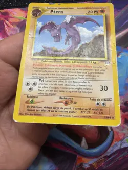 Carte Pokemon Ptera Rare 15/64 Wizards Neo Revelation Francais Vf FR - Image 4
