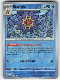 Starmie 121/165 Rare 151 Pokemon Reverse Holo Near Mint - Image 1
