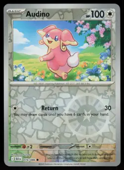 Audino 074/086 Common Black Bolt Pokemon Reverse Holo Near Mint - Image 1