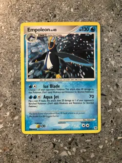 Pokemon TCG Empoleon 4/130 Diamond & Pearl Holo Rare EXC * Holo Bleed + Swirl * - Image 1