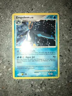 Pokemon TCG Empoleon 4/130 Diamond & Pearl Holo Rare EXC * Holo Bleed + Swirl * - Image 3