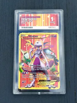 Ace Graded 1 Pokemon 2015 Mewtwo EX 164/162 XY Breakthrough Full Art SecretRare - Image 1