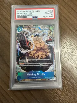 One Piece Card Game TCG OP13 Monkey.D.Luffy OP11-058 Treasure Rare PSA 10 - Image 1