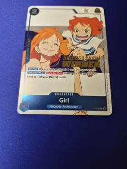 One Piece Card Game CCG TCG Girl Nami P-096 Pre Release Winner Promo - Image 3