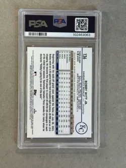 PSA 10 GEM MT Bobby Witt Jr 2024 Topps Gilded Collection #136 #'d /99 ROYALS - Image 3