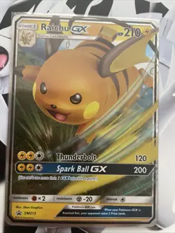 Pokemon TCG Raichu GX SM213 Black Star Promo NM Condition - Image 1