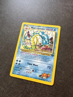 Pokemon TCG Gyarados Holo Card Misty's Gyarados (13/132) Gym Challenge - Image 1