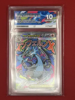 2025 Pokemon Mega Charizard X Black Star Promo Ultra Premium ACE 10 - Image 1